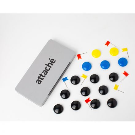 Кнопки силовые Attache Флажки ассорти (24 мм, 25 штук в упаковке)