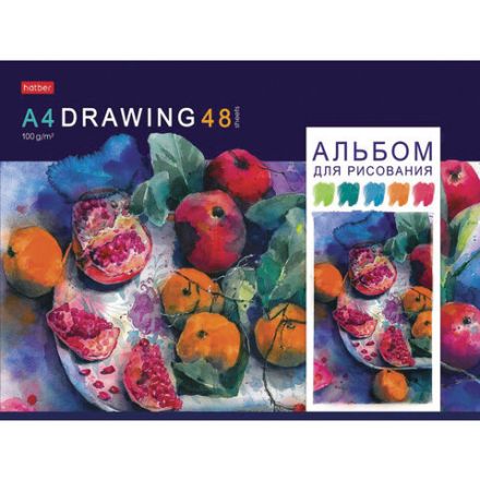 Альбом для рисования, А4, 48 листов, скоба, обложка картон, HATBER, 205х290 мм, "Акварельная палитра", 067588, 48А4В Альбом для рисования, А4, 48 листов, скоба, обложка картон, HATBER, 205х290 мм, "Акварельная палитра", 067588, 48А4В