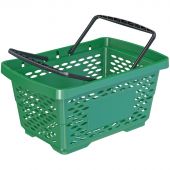 Корзина покупательская EVR_JAZZ 410262 пластик зеленый 28л усилен. дно 2руч