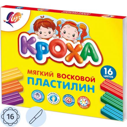 Пластилин мягкий Кроха 16 цв., 28С 1646-08