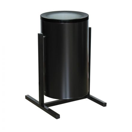 Урна для улицы 36 л стальная черная