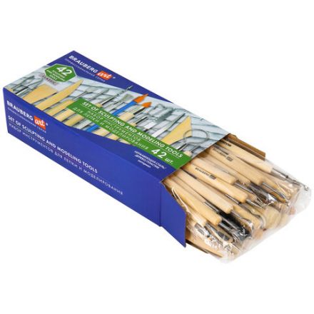 Набор инструментов для лепки и моделирования 42 шт. в подарочной коробке, BRAUBERG ART CLASSIC, 271175