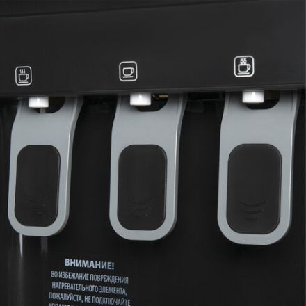 Кулер для воды SONNEN FSE-03Bi напольный, нагрев/охлаждение, НИЖНЯЯ ЗАГРУЗКА, 3 крана, графит, 455744