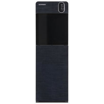 Кулер для воды SONNEN FSE-03Bi напольный, нагрев/охлаждение, НИЖНЯЯ ЗАГРУЗКА, 3 крана, графит, 455744