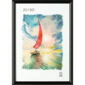 Рамка Зебра А4 21x30 см пластиковый багет 19 мм черная