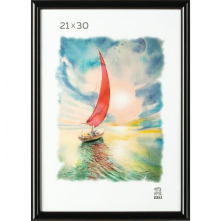 Рамка Зебра А4 21x30 см пластиковый багет 19 мм черная