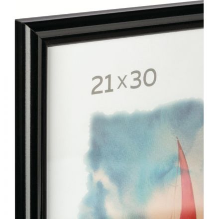 Рамка Зебра А4 21x30 см пластиковый багет 19 мм черная