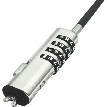 Тросик с замком Continent NCL-105,ультрабук, nano security slot, клин, 1,8м