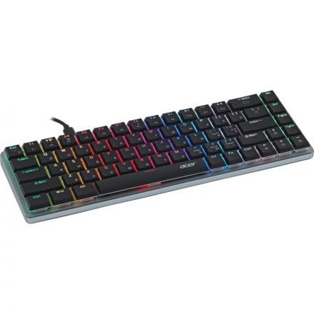 Клавиатура Acer OKW302 механичес. серебр. USB for gamer LED (ZL.KBDCC.01C)