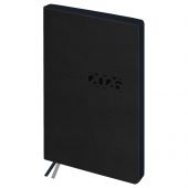 Ежедневник датированный 2026г., А6+, 176л., мягкий переплет, кожзам, BG "Waltz. Black", черный, цветной срез