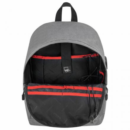 Рюкзак HEIKKI ACTIVE (ХЕЙКИ) универсальный, отделение для ноутбука, USB-порт, серый, 44х31х14 см, 272561