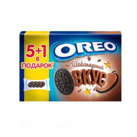 Печенье песочное Oreo с какао и начинкой со вкусом шоколада 228 г