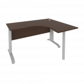 Riva Metal-L Стол криволинейный правый ПЛ.СА-3 (R) Венге/Тёмно-серый металл 1400*1200*750