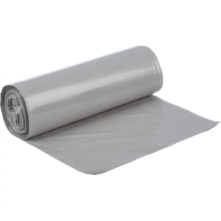 Мешки для мусора на 120 литров серые особопрочные (35 мкм, в рулоне 10 штук, 70х110 см)