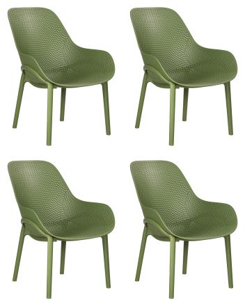 Набор 4 шт Кресло DOBRIN LONZO, зеленый хаки (G-17) c УФ-защитой