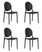 Набор 4 шт Стул обеденный DOBRIN ALBERT, цвет чёрный