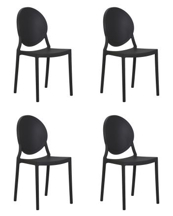 Набор 4 шт Стул обеденный DOBRIN ALBERT, цвет чёрный