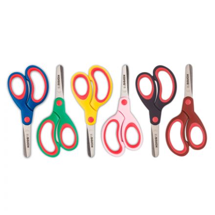 Ножницы детские Kores Softgrip 13 см с пласт. прорезин. ассимитр. ручками Ножницы детские Kores Softgrip 13 см с пласт. прорезин. ассимитр. ручками