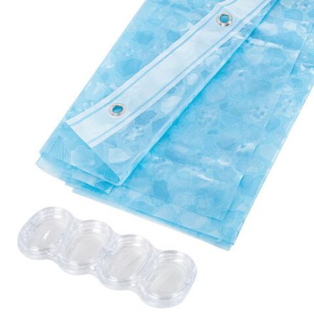 Шторка для ванной EVA, 180х200 см, кольца в комплекте, СИНЯЯ ЛЕДЯНАЯ СВЕЖЕСТЬ, PRIMILA (ПРИМИЛА), 700100 Шторка для ванной EVA, 180х200 см, кольца в комплекте, СИНЯЯ ЛЕДЯНАЯ СВЕЖЕСТЬ, PRIMILA (ПРИМИЛА), 700100