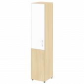 Yalta Шкаф узкий LT.SU-1.2 R (L) white Акация/Стекло white 400*450*1987