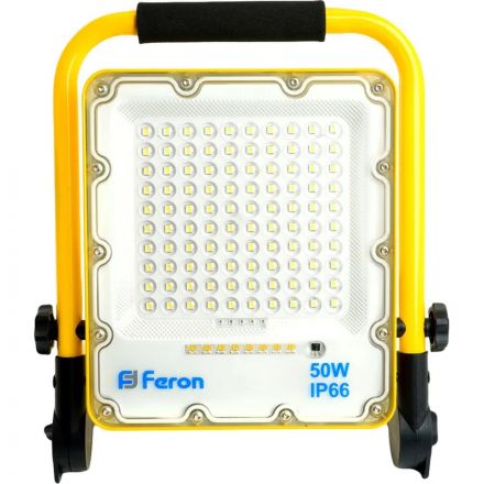 Прожектор светодиодный Feron LL-951 переносной с з/у IP66 50W 6400K (48676)