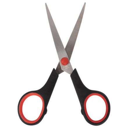 Ножницы STAFF EVERYDAY, 150 мм, бюджет, резиновые вставки, черно-красные, ПВХ чехол, 237497. Ножницы STAFF EVERYDAY, 150 мм, бюджет, резиновые вставки, черно-красные, ПВХ чехол, 237497.
