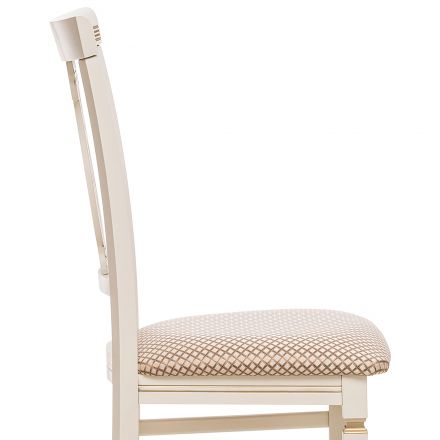 Стул Leset Юта, Слоновая кость патина золото, Атина золотой, Ткань Жаккард