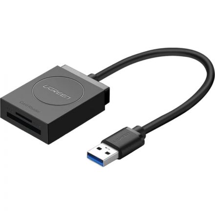 Картридер UGREEN CR127 (20250) USB 3.0 Card Reader TF+SD. Цвет: черный