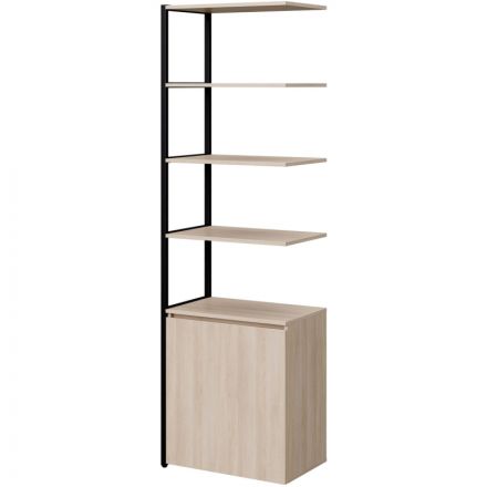 Полустеллаж для документов K-Loft  241H027 645х400х2105 дуб сканд/черный