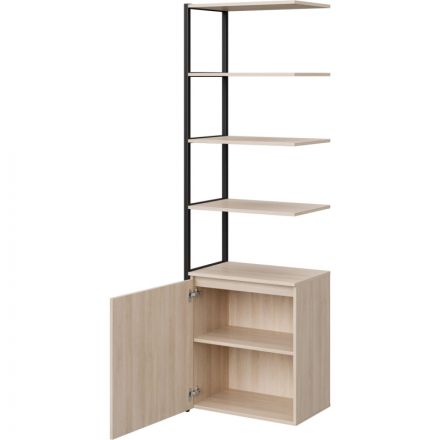 Полустеллаж для документов K-Loft  241H027 645х400х2105 дуб сканд/черный