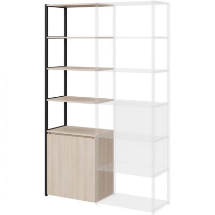 Полустеллаж для документов K-Loft  241H027 645х400х2105 дуб сканд/черный