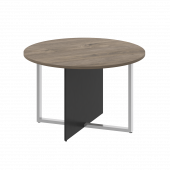 Shift Стол переговорный, круглый SK.SP-KR-120 Тиквуд тёмный/Антрацит 1200*1200*753 Shift Стол переговорный, круглый SK.SP-KR-120 Тиквуд тёмный/Антрацит 1200*1200*753