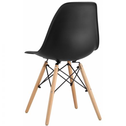 Стул для столовых SG_Eames черный PP, деревянные ножки