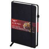 Скетчбук для смешанных техник MixMedia, 200 г/м2, 130х210 мм, 60 л., КОЖЗАМ, резинка, BRAUBERG ART CLASSIC, 116969