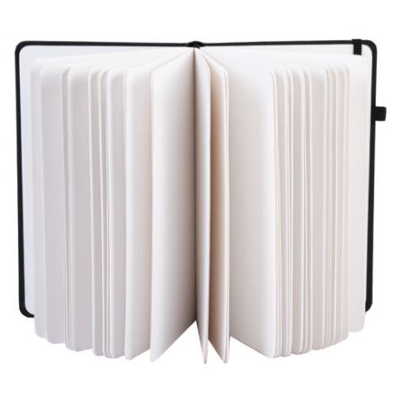 Скетчбук для смешанных техник MixMedia, 200 г/м2, 130х210 мм, 60 л., КОЖЗАМ, резинка, BRAUBERG ART CLASSIC, 116969