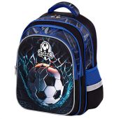 Рюкзак BRAUBERG KIDS FLOSSY, 2 отделения, 3 кармана, "Soccer Club", 3D-панель, 40х28х18 см, 273181