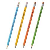 Карандаш чернографитный ЮНЛАНДИЯ, 1 шт., "Неончики", НВ, корпус ассорти, с резинкой, 181589 Карандаш чернографитный ЮНЛАНДИЯ, 1 шт., "Неончики", НВ, корпус ассорти, с резинкой, 181589