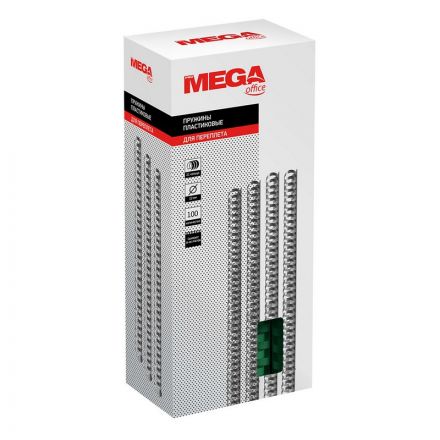 Пружины для переплета пластиковые Promega office 12 мм зеленые (100 штук в упаковке)