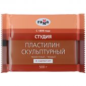 Пластилин скульптурный Гамма "Студия", терракотовый, твердый, 500г, пакет