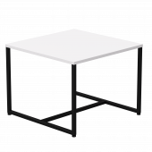 Стол журнальный Everprof EVO 604х604х460 Белый/Черный