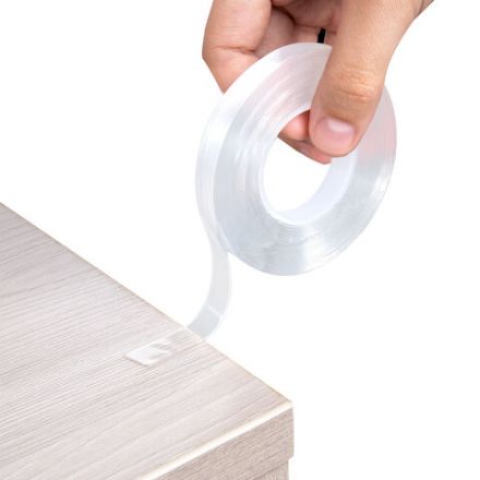 Многоразовая двухсторонняя прозрачная крепежная лента, скотч NANO tape, 5 м x 1 см, толщина 1 мм, WBZ (ВБЗ), 700424 Многоразовая двухсторонняя прозрачная крепежная лента, скотч NANO tape, 5 м x 1 см, толщина 1 мм, WBZ (ВБЗ), 700424