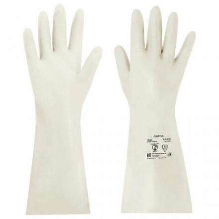 Перчатки нитриловые КЩС, EXTRA STRONG, химически устойчивые, белые, размер 7-7,5, S (малый), RABBITEX (РАББИТЕКС), 700914