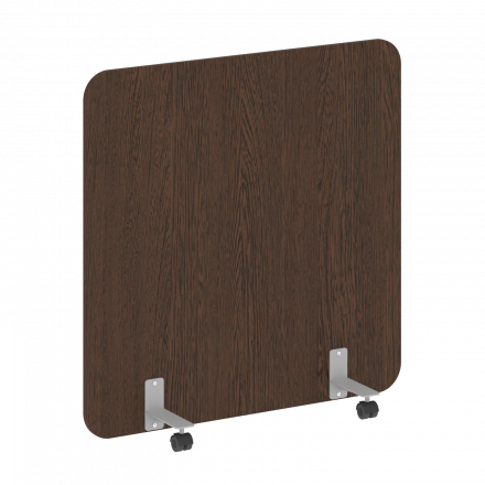 R-line Перегородка на металлических опорах, на роликах DP.R-120-120 Венге/Серый металл 1200*18*1200