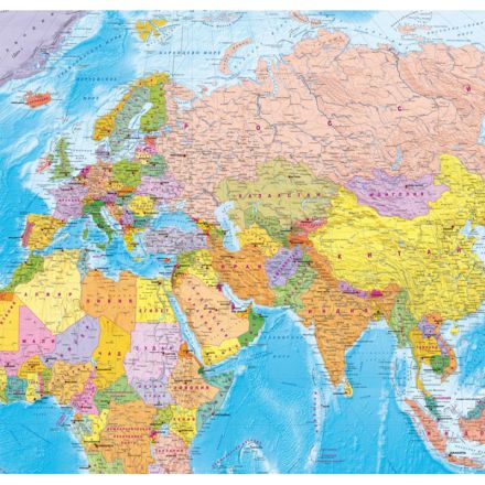 Настенная карта Мир политическая 1:15млн., 2,33х1,58м.