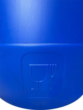 Бочка 48л с крышкой на пластиковом обруче синяя