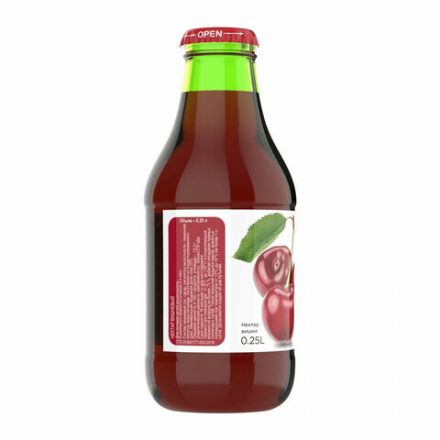 Нектар BARINOFF Вишневый, осветленный, 0,25 л, в стеклянной бутылке, 260