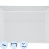 Конверт курьерский белый с карманом Bong 265х340 картон 280 гр 10шт/уп