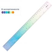 Линейка 30 см Deli EH654, пластик, цвет в ассортименте