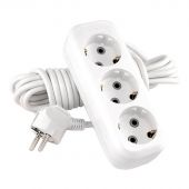 Удлинитель LUX У3-Е-02 3-местный с з/к, 250В 16А, 2м