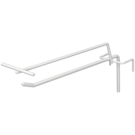 Крючок для перфорации VZTO_Крючок на сеткуL-200 штыр.с ценник.50 шт/уп бел